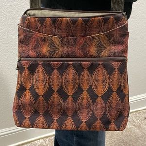 Gorgeous vintage custom styled  brown and orange Maruca Spree crossbody purse